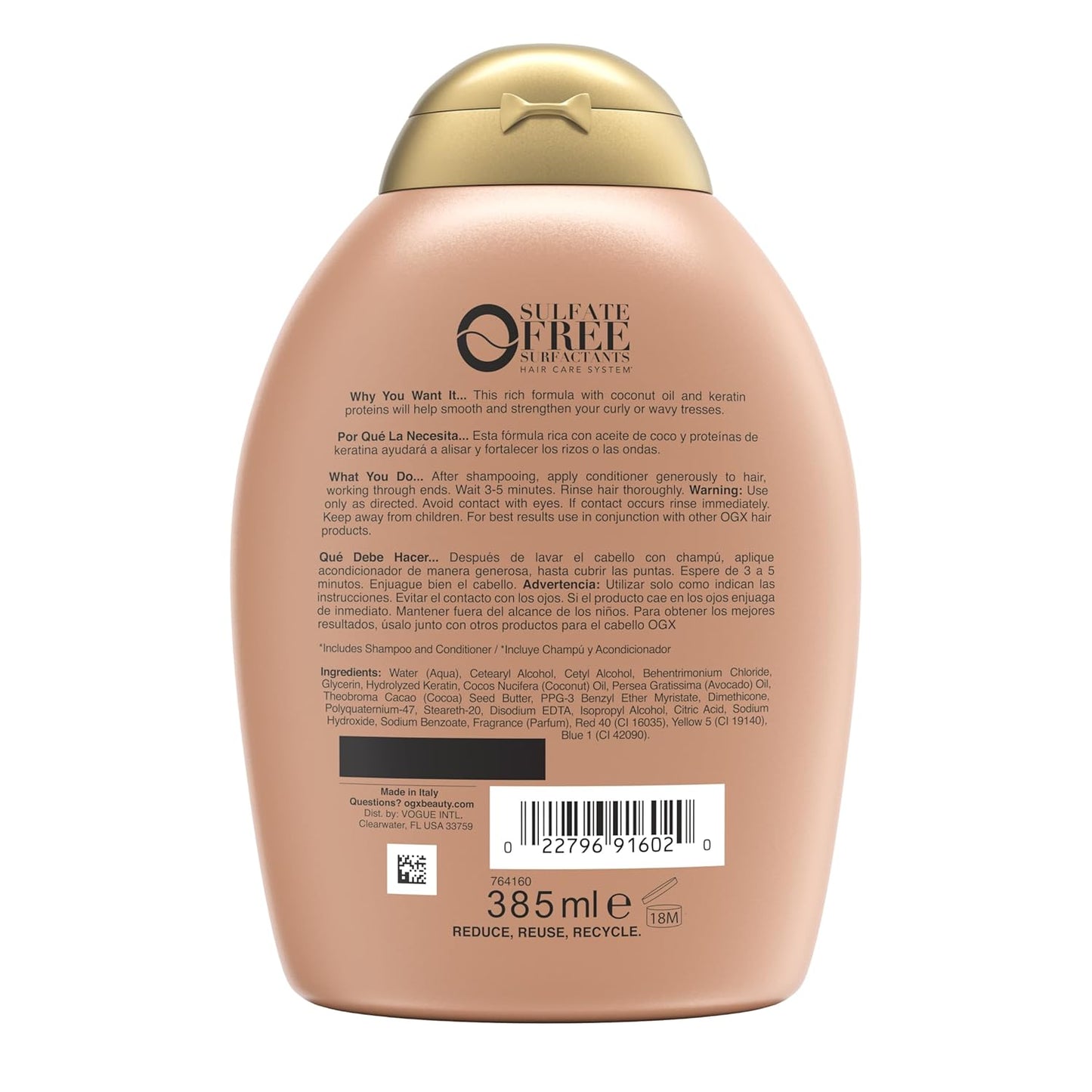 OGX Ever Straight Brazilian Keratin Therapy Conditioner - 13oz