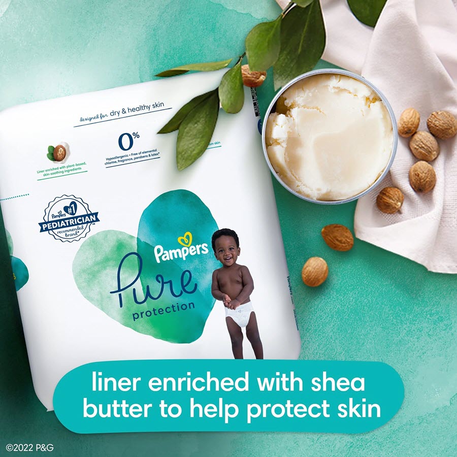 Pampers N Pure Protection Diapers, Newborn, 31ct