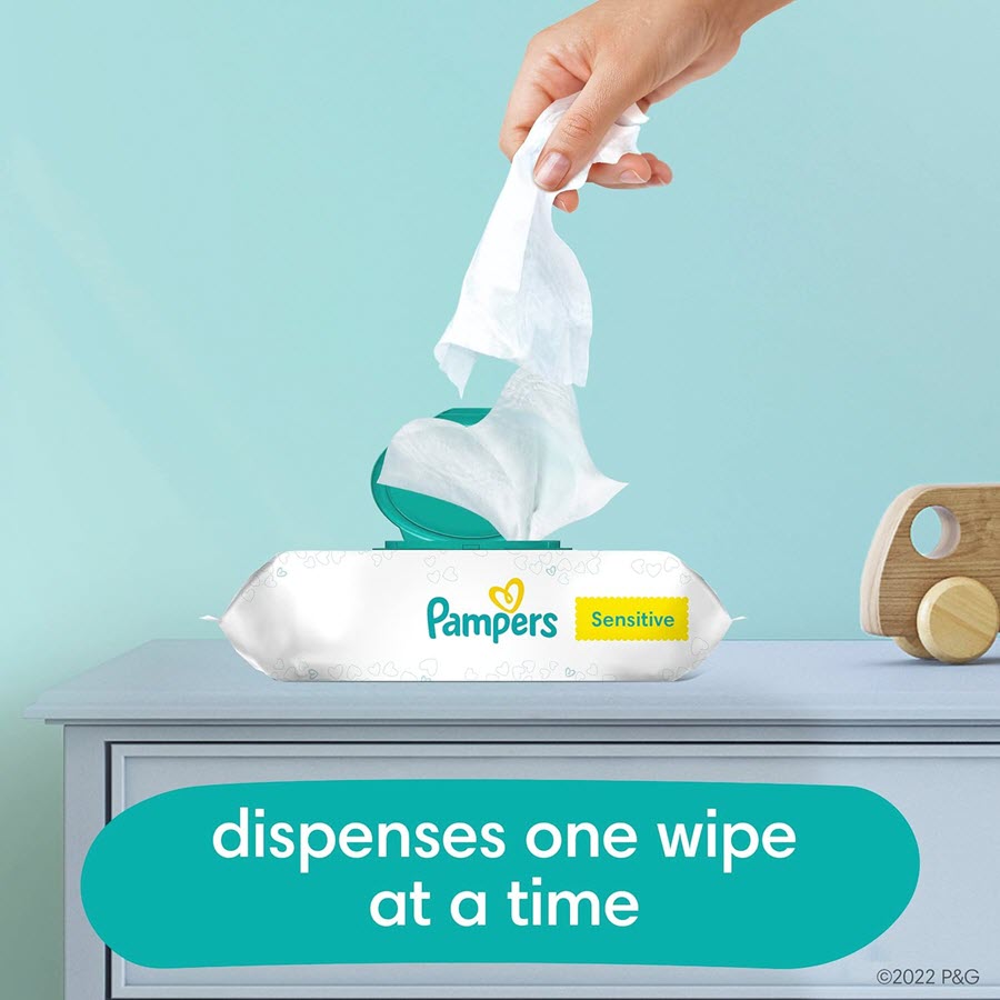 Pampers Sensitive Baby Wipes, 56ct