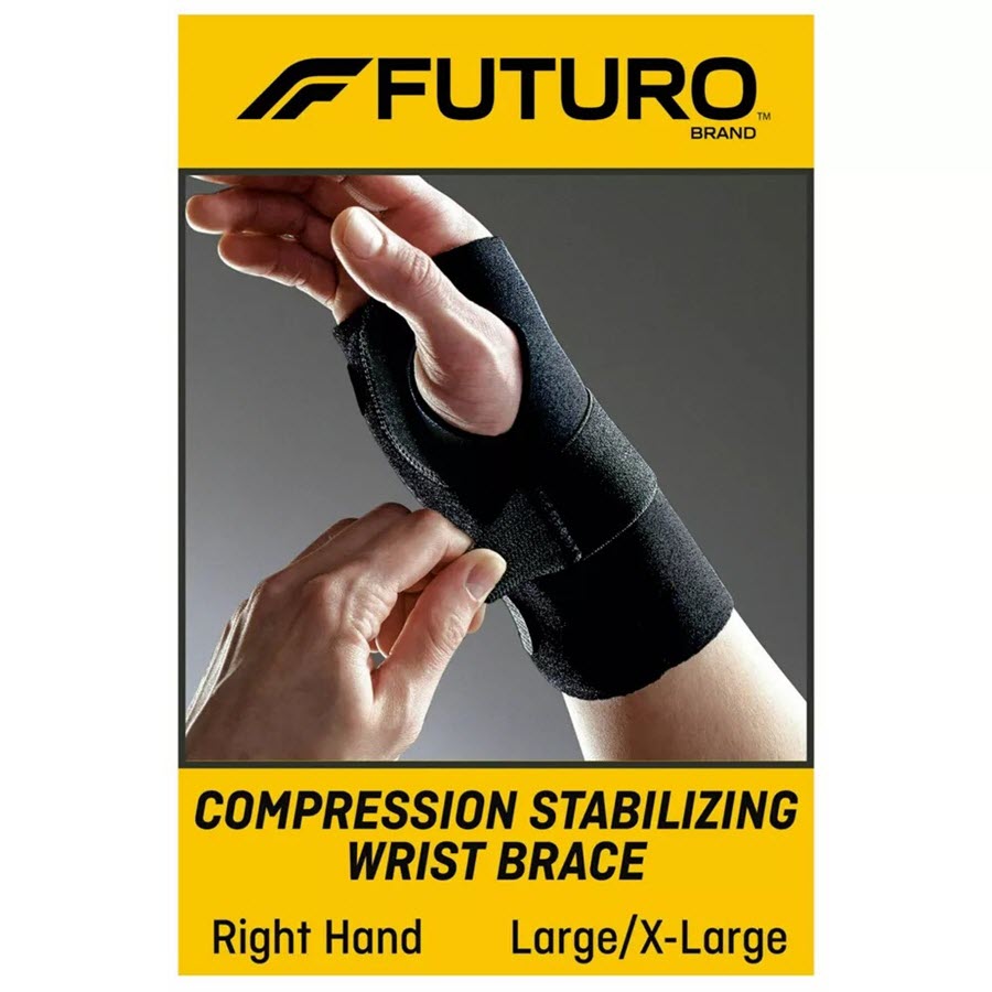 FUTURO Compression Stabilizing Wrist Brace - Right Hand, L/XL 48402