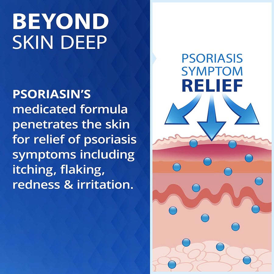Psoriasin Deep Moisturizing Ointment - 2% Coal Tar - Stops Psoriasis Itching, Scaling, Redness - 4.2oz