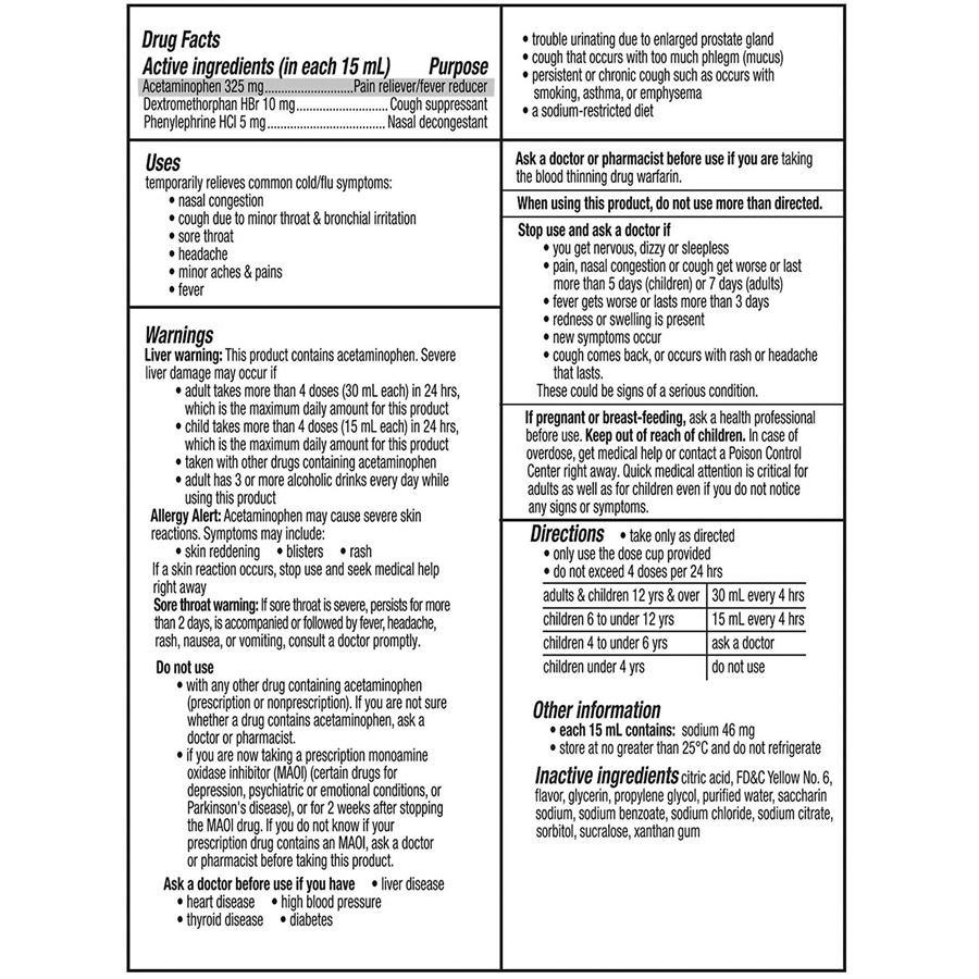 Vicks DayQuil Cold & Flu Liquid Medicine - 8 fl oz