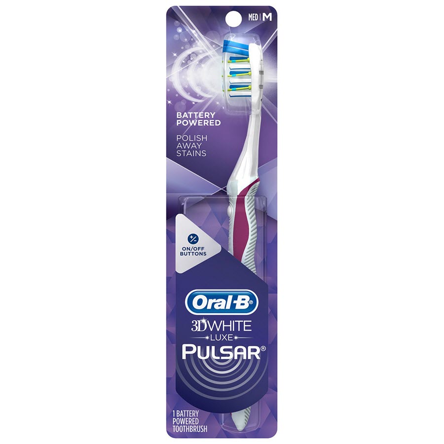 Oral-B Pulsar 3D White Advanced Vivid Toothbrush, 35 Medium 68745
