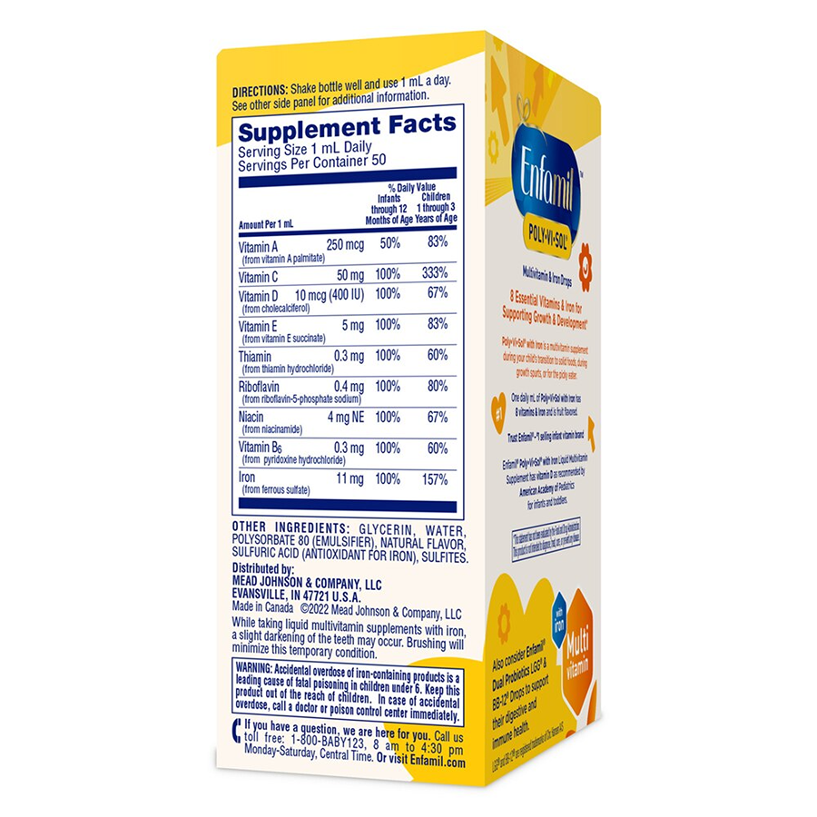 Enfamil Poly-Vi-Sol Multivitamin Dietary Supplement Drops - 50ml
