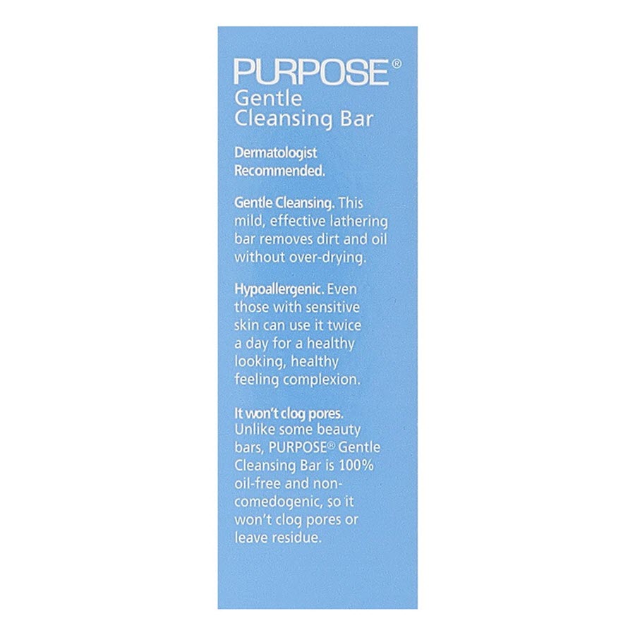 Purpose Gentle Cleansing Bar Soap, Oil Free And Hypoallergenic, 3.6oz