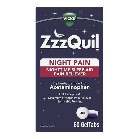 Vicks ZzzQuil Nighttime Pain Relief Sleep Aid GelTabs - 60 ct