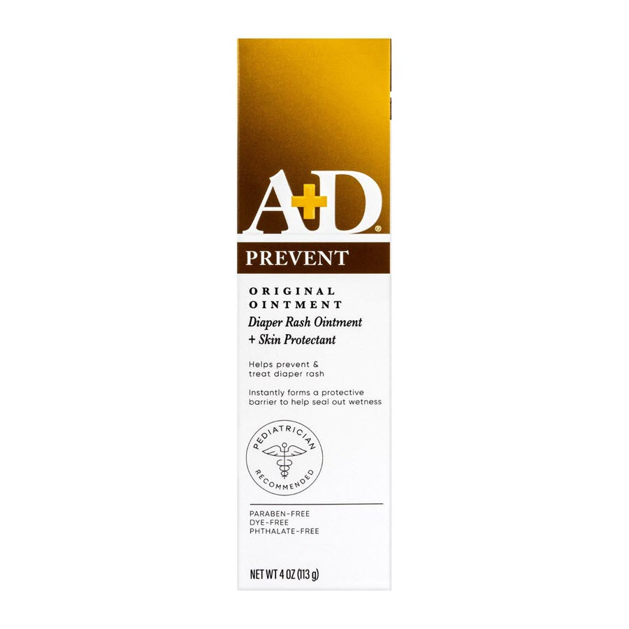 A+D Baby Diaper Rash Ointment, Baby Protectant with Vitamins A and D - 4oz