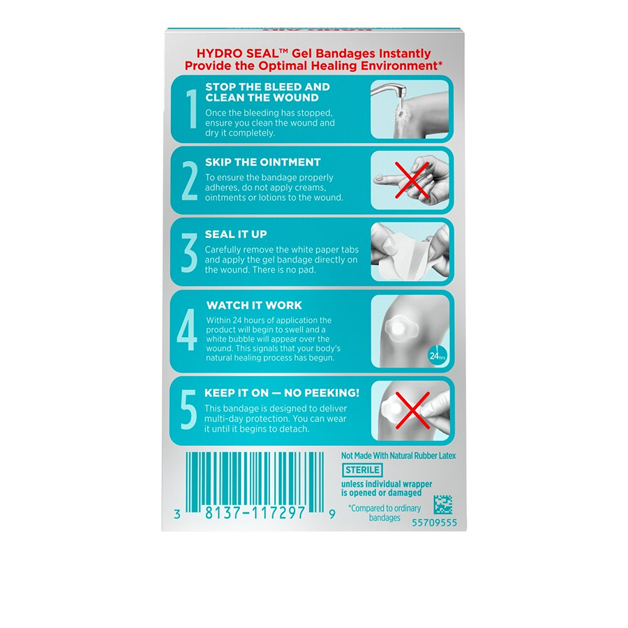Band-Aid Brand Hydro Seal Adhesive Bandages, 10ct