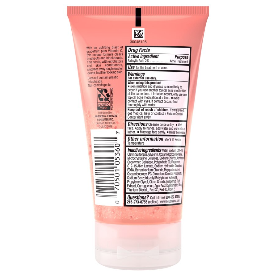 Neutrogena Oil-Free Acne Wash Pink Grapefruit Foaming Scrub - 4.2 fl oz
