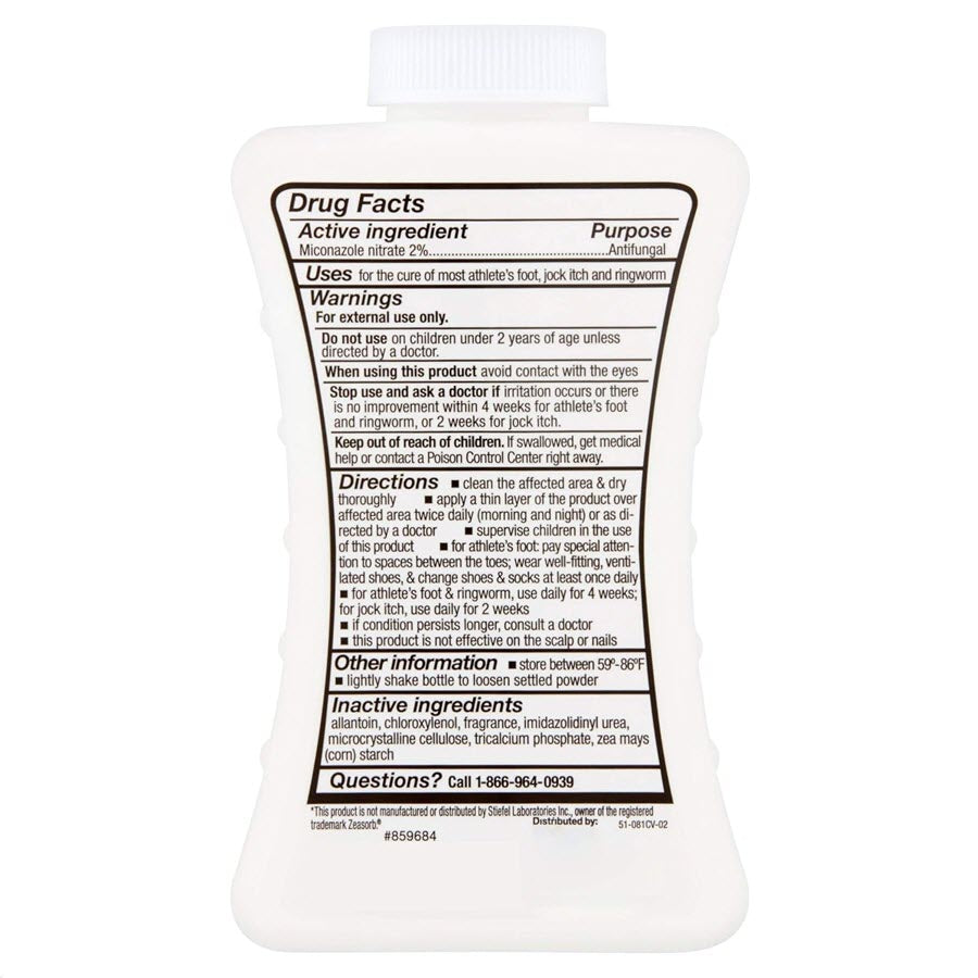 Leader Moisture Absorbing Antifungal Powder, 2.5oz