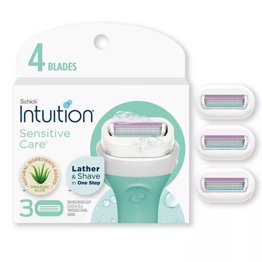 Schick Intuition Sensitive Care Womens Razor Blade Refills, 3ct