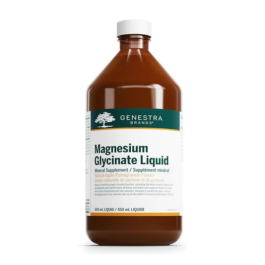 Genestra Brands Magnesium Glycinate Liquid, Apple Pomegranate, 15.2 Fl oz