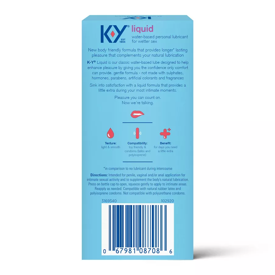 K-Y Liquid Personal Liquid Lube - 2.4 fl oz