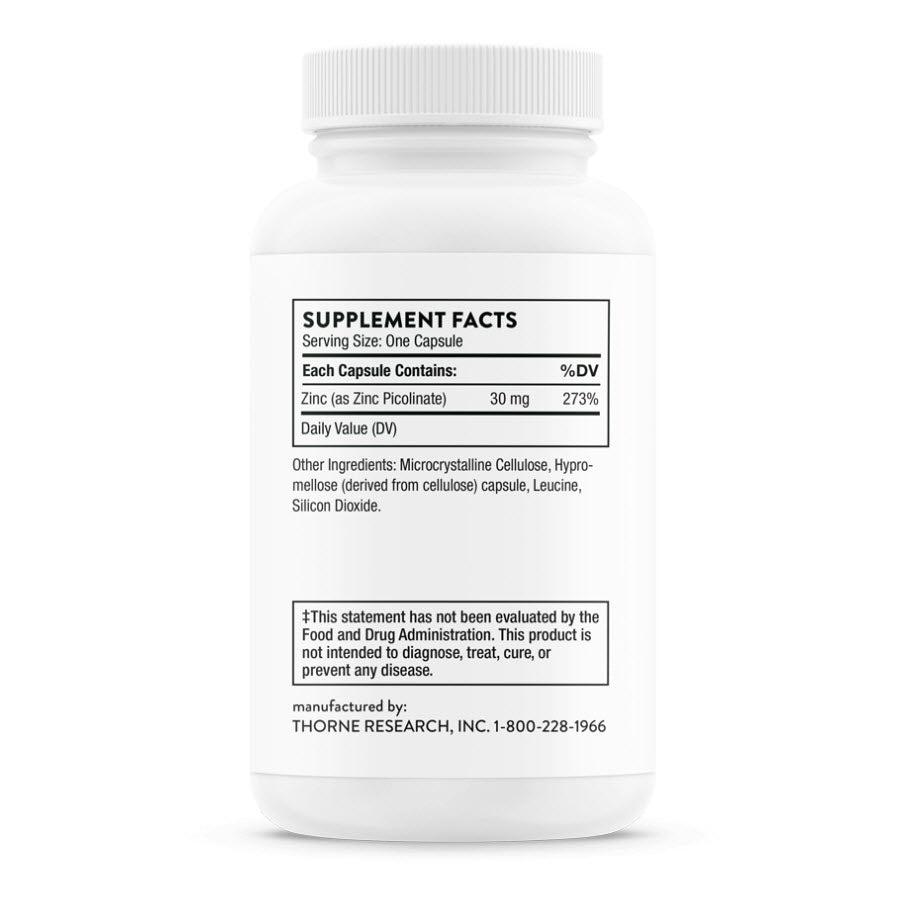 Thorne Zinc Picolinate 30 mg 60 capsules