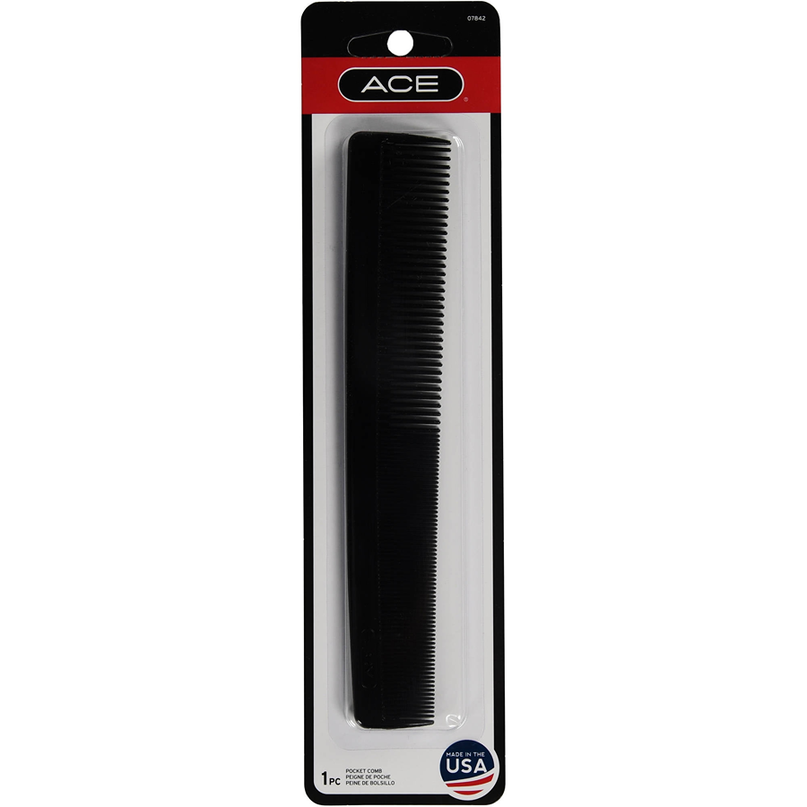 Ace Barber Comb, Black - 1 Count