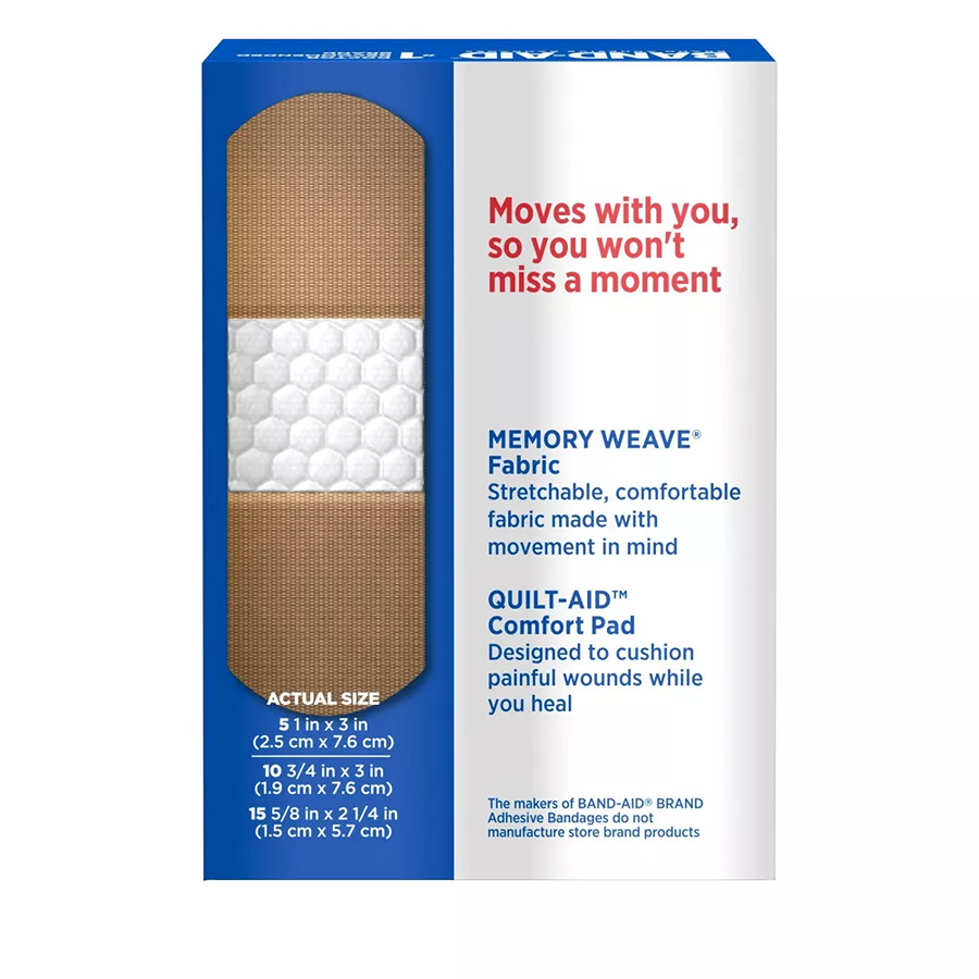 Band-Aid Flexible Fabric Adhesive Bandages, Assorted - 30ct