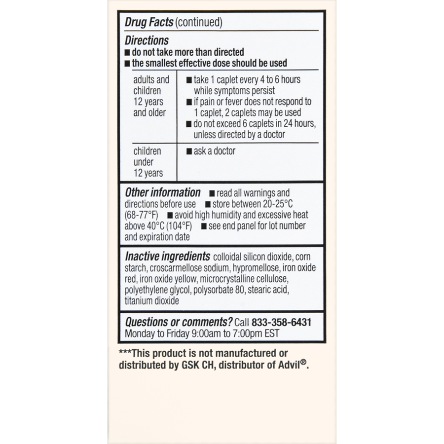 Foster & Thrive Ibuprofen Coated Tablets, 200 mg - 100 ct