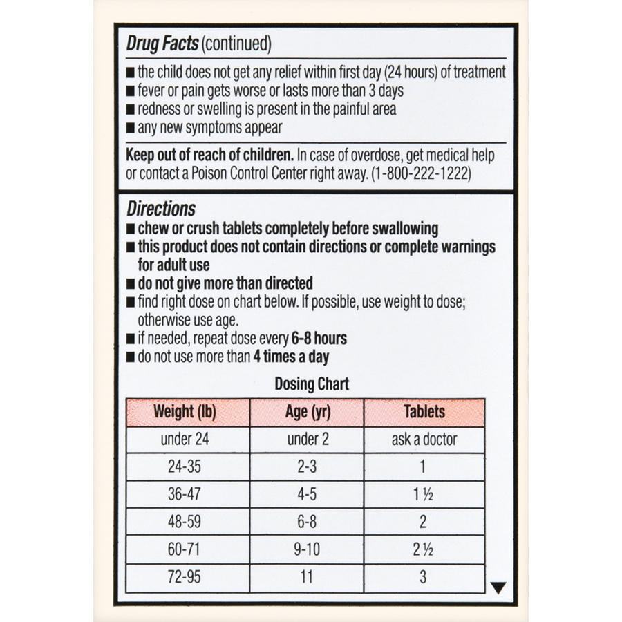 Foster & Thrive Children's Ibuprofen IB Chewable Tablets 100 mg Orange, 24ct