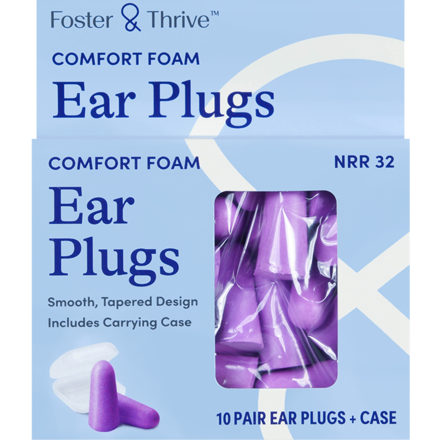 Foster & Thrive Comfort Foam Ear Plugs 10ct