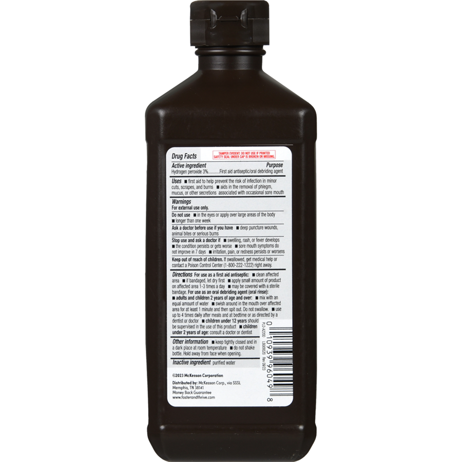 Foster & Thrive Hydrogen Peroxide 3% USP, 16 oz