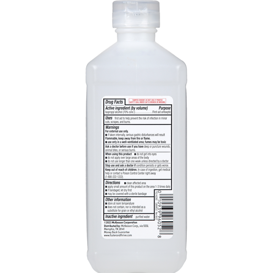 Foster & Thrive Rubbing Alcohol 70% Isopropyl, 16 oz