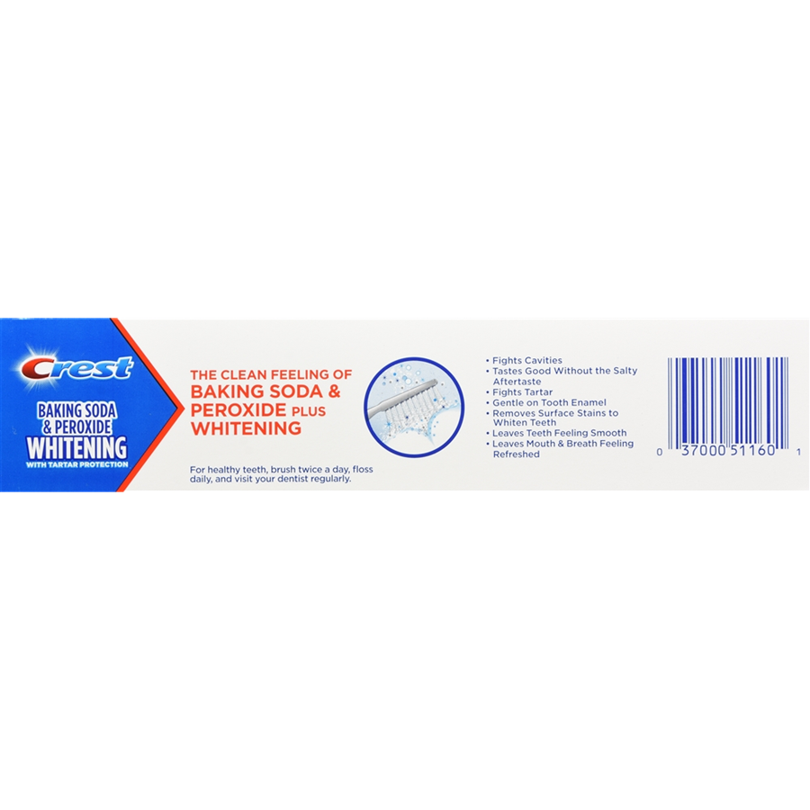 Crest Whitening Baking Soda & Peroxide Toothpaste with Fresh Mint, 5.7 Oz