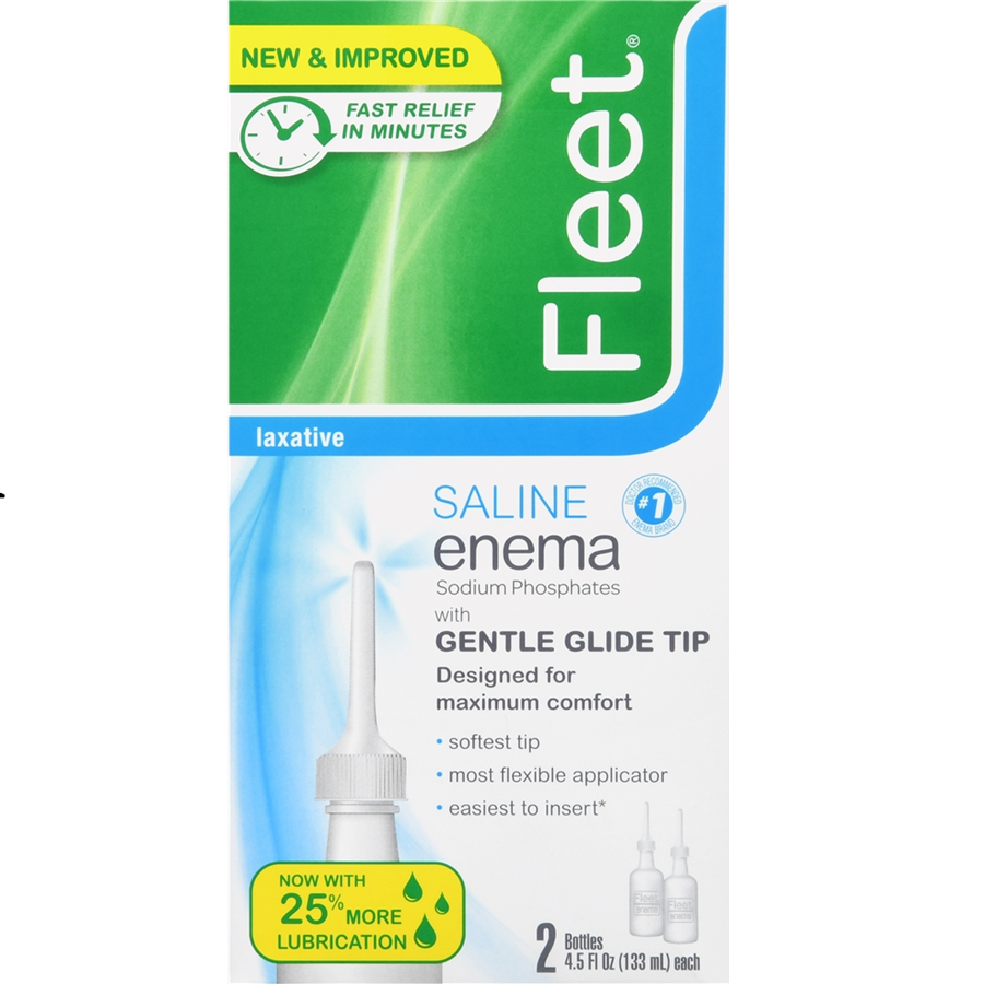 Fleet Laxative Saline Enema, Twin Pack - 9oz