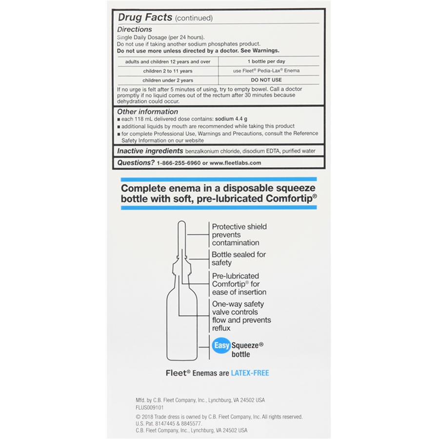 Fleet Laxative Saline Enema, Twin Pack - 9oz