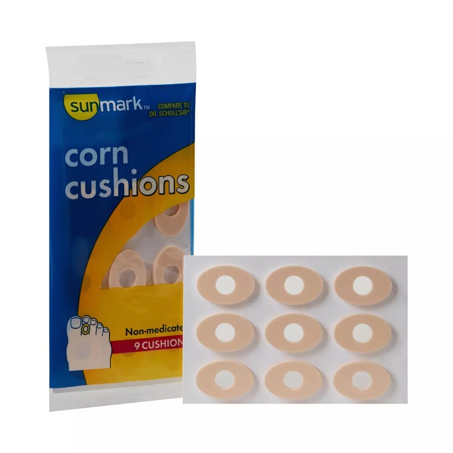 Sunmark Corn Cushion Adhesive Pads for Toes, 9ct