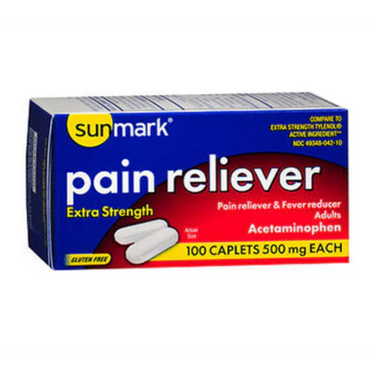 Sunmark Pain Reliever 500 mg Caplets - 100ct