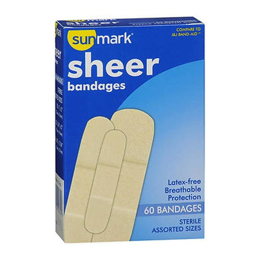 Sunmark Sheer Bandages, Assorted Sizes, 60 each