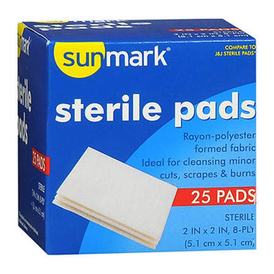 Sunmark Sterile Pads 2 x 2" - 25ct