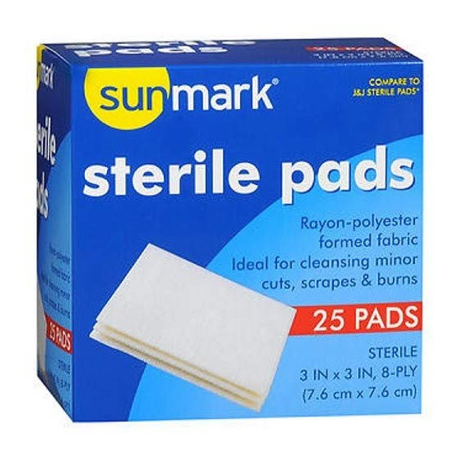 Sunmark Sterile Pads 3x3"- 25ct