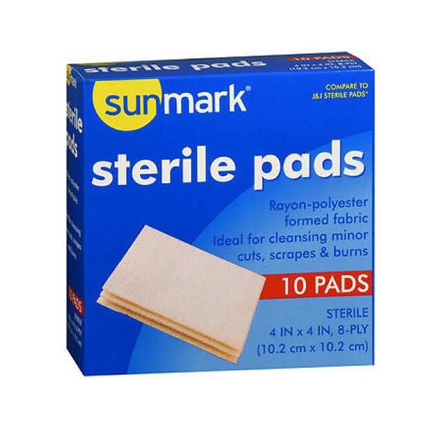 Sunmark Sterile Gauze Pad, 4 x 4", 10 Each