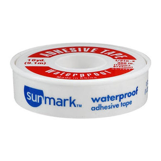 Sunmark Waterproof Medical Adhesive Tape Roll 1/2 Inch X 10yd