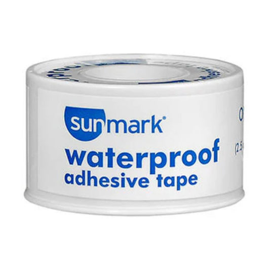 Sunmark Waterproof Medical Adhesive Tape Roll 1 Inch x 5 Yards