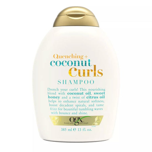 OGX Quenching+ Coconut Curls Shampoo Curly Hair Shampoo with Coconut Oil, Citrus Oil & Honey - 13 fl oz