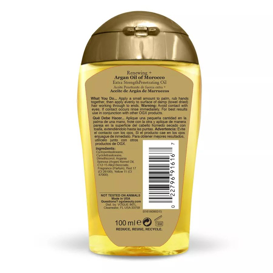 OGX Extra Strength Renewing Moroccan Argan Oil Penetrating Hair Oil Serum- 3.3 fl oz