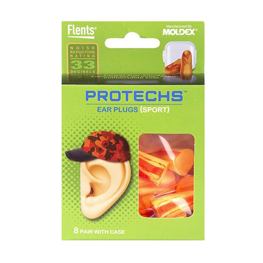 Flents Protechs Foam Sport Ear Plugs With Case, 8 Pair