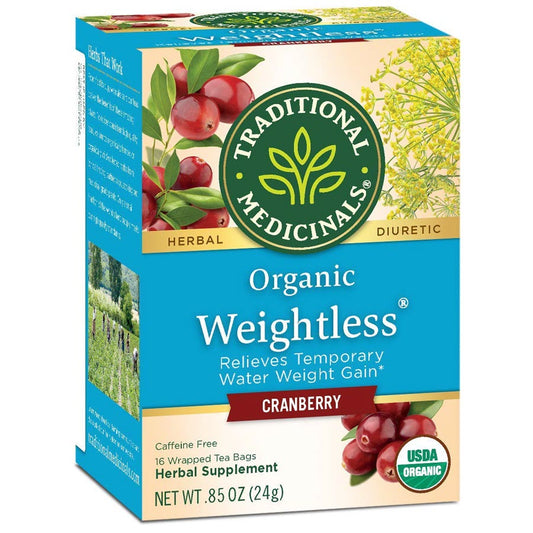 Traditional Medicinals Organic Weightless Cranberry Herbal Tea, 16ct