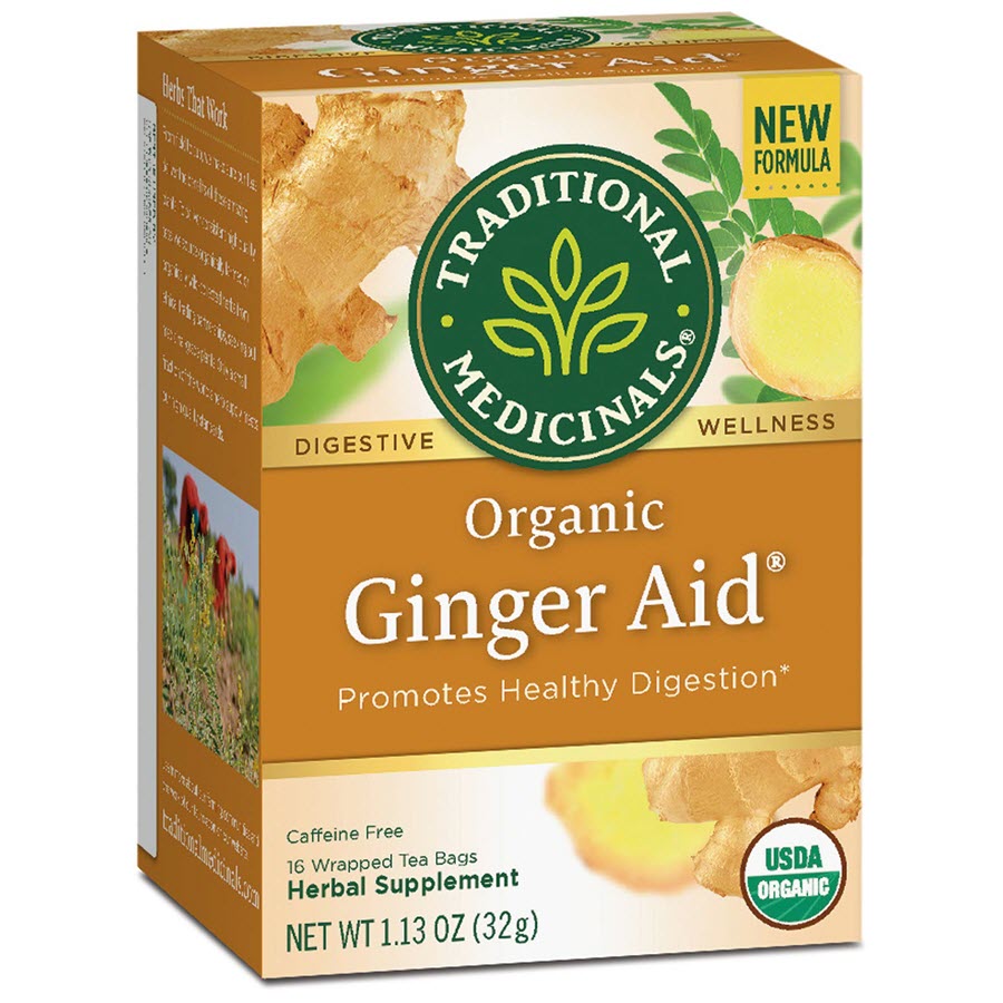 Traditional Medicinals Organic Ginger Aid Herbal Tea, 16ct