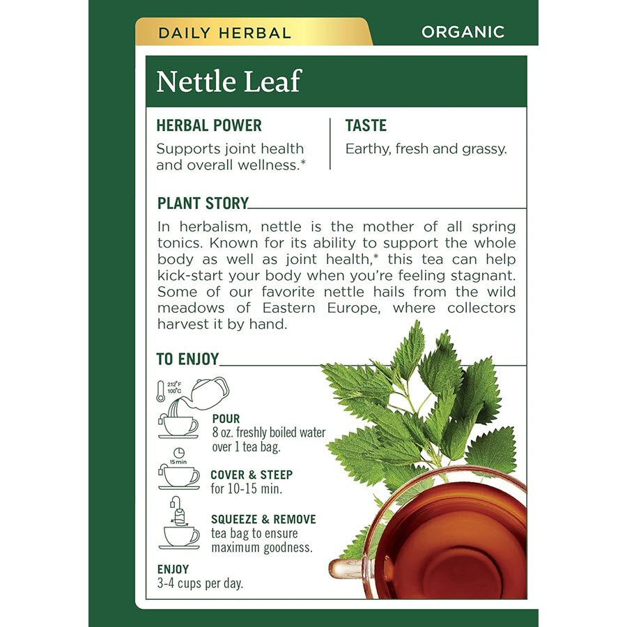 Traditional Medicinals Organic Nettle Leaf Herbal Tea - 16ct