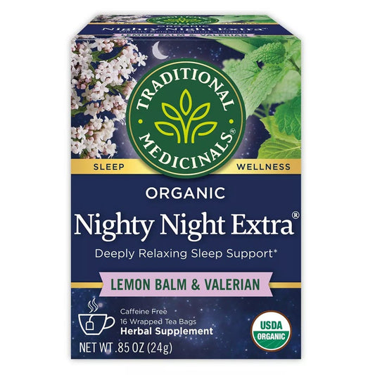 Traditional Medicinals Organic Nighty Night Valerian Herbal Tea - 16ct