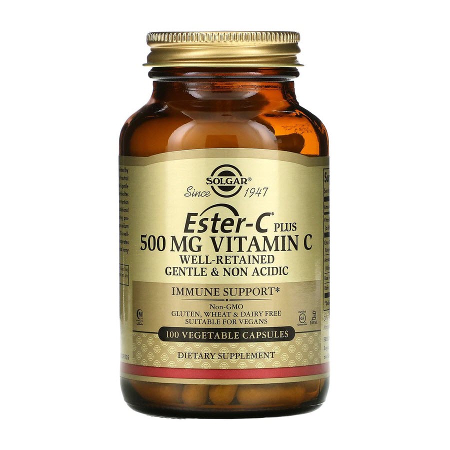 Solgar Ester-C® Plus Vitamin C - 500 mg - 100 Vegetable Capsules