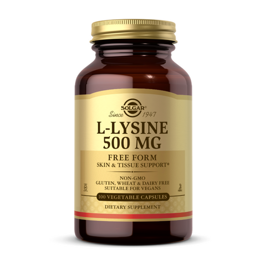 Solgar L-Lysine 500 mg, 100 Vegetable Capsules