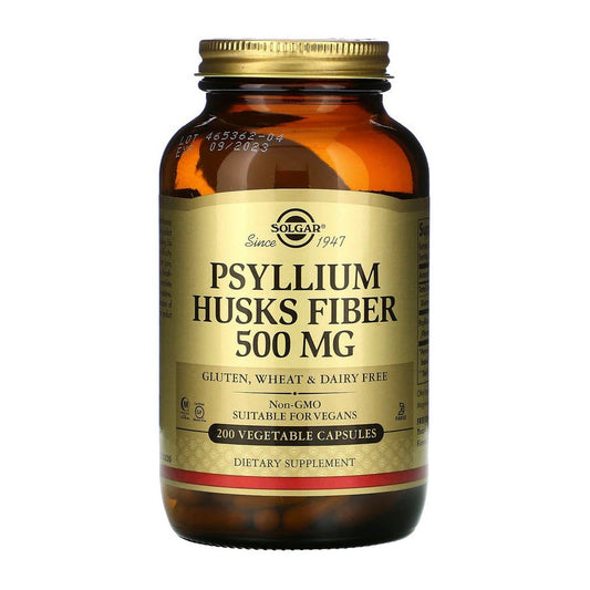 Solgar Psyllium Husks Fiber, 200 Vegetable Capsules