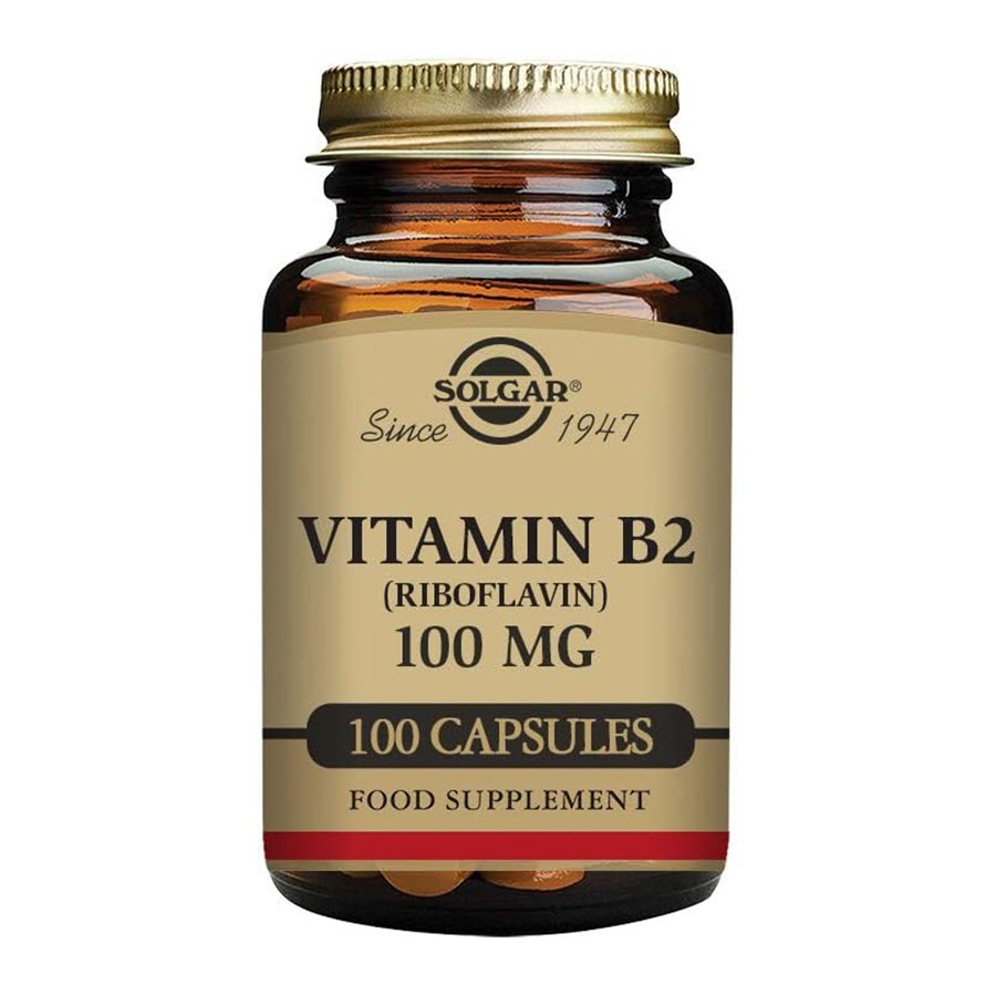 Solgar Vitamin B2 Riboflavin - 100 mg - 100 Vegetable Capsules