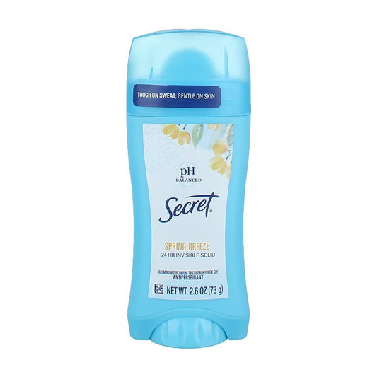 Secret Women's Spring Breeze Scent Invisible Solid Antiperspirant Deodorant, 2.6oz