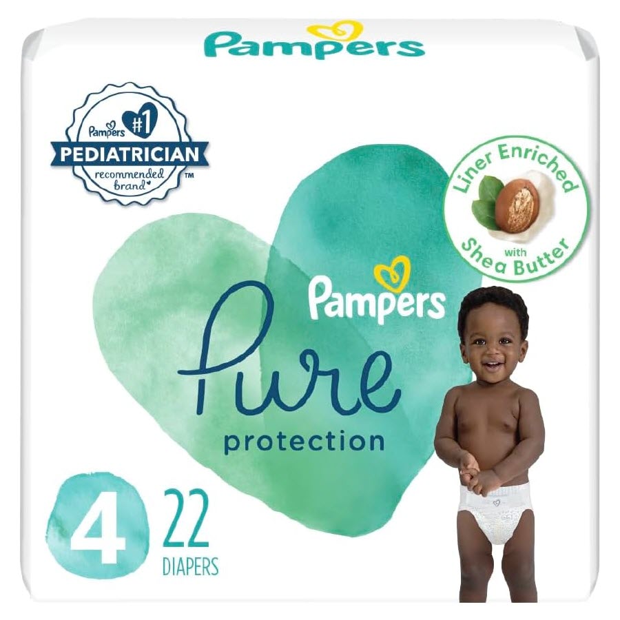 Pampers Pure Protection Diapers Size 4, 22ct