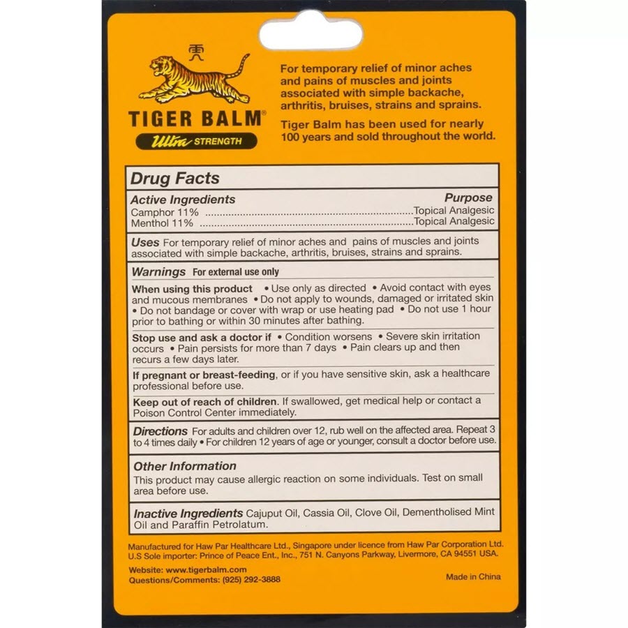 Tiger Balm Ultra Strength Ointment - 0.63oz